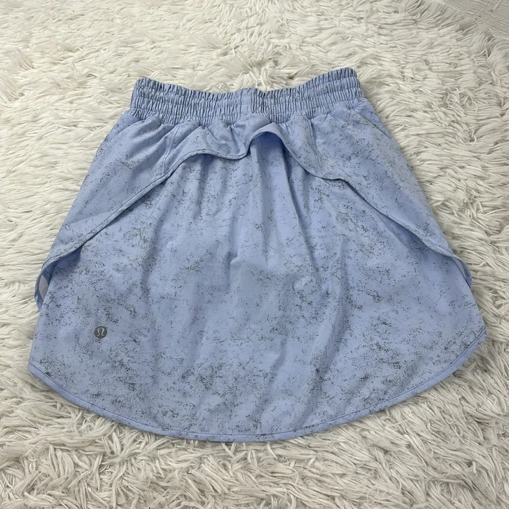Lululemon Hotty Hot High-Rise Skirt *Long Gravel Dust Pastel Blue Multi